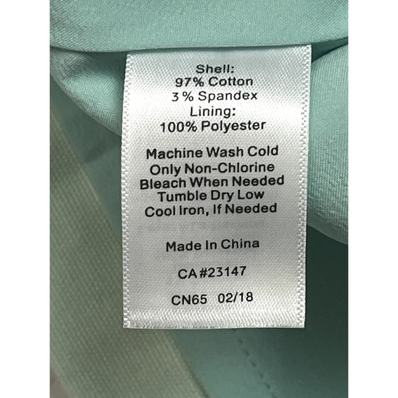 Talbots paisley print skirt in seafoam green and pink, size 10 - Picture 4 of 9